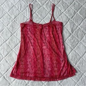 Victoria’s Secret | Red Snakeskin Slip Dress Nightgown | Size Medium